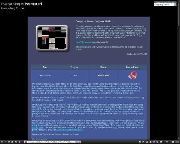 Fullscreen set-up with address bar