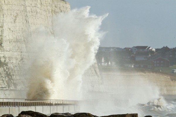 Rough seas during a gale at Rottingdean