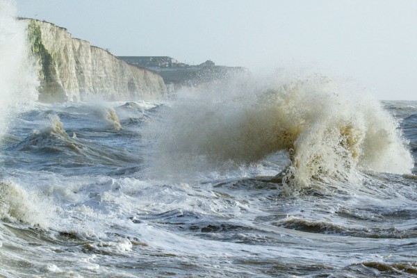 Rough seas during a gale at Rottingdean