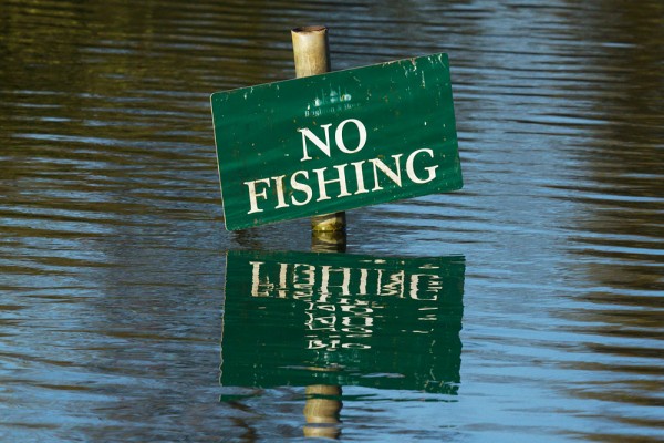 No Fishing sign